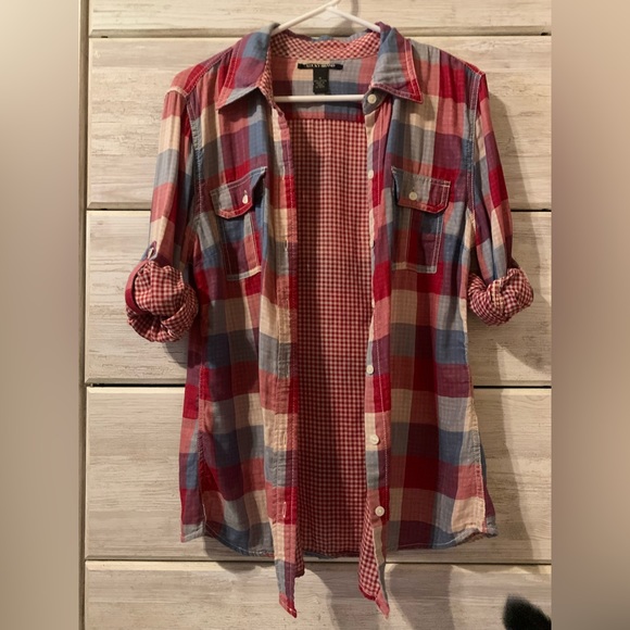 Lucky Brand Checkered Button Down - Picture 5 of 6